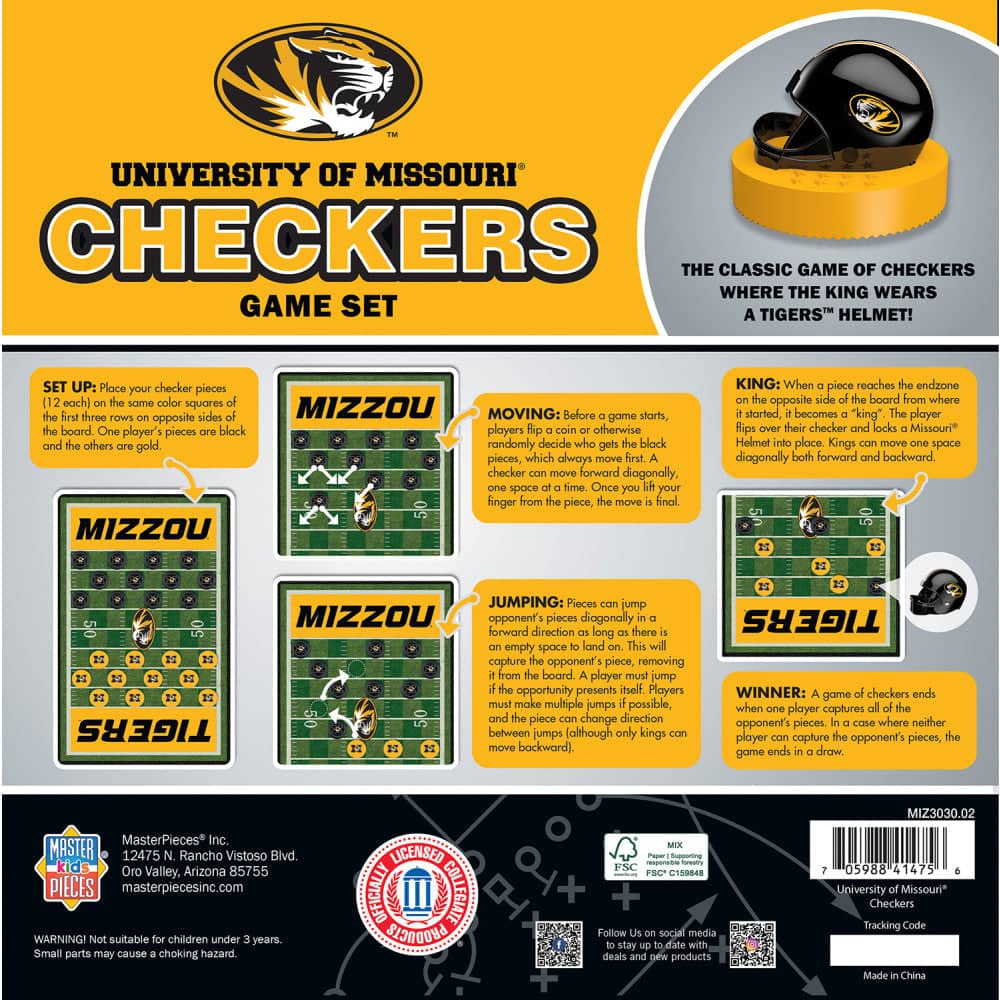 Missouri Tigers Checkers Game - Sports Gifts, Sports Memorabilia, Sports Collectibles, Fan Shop