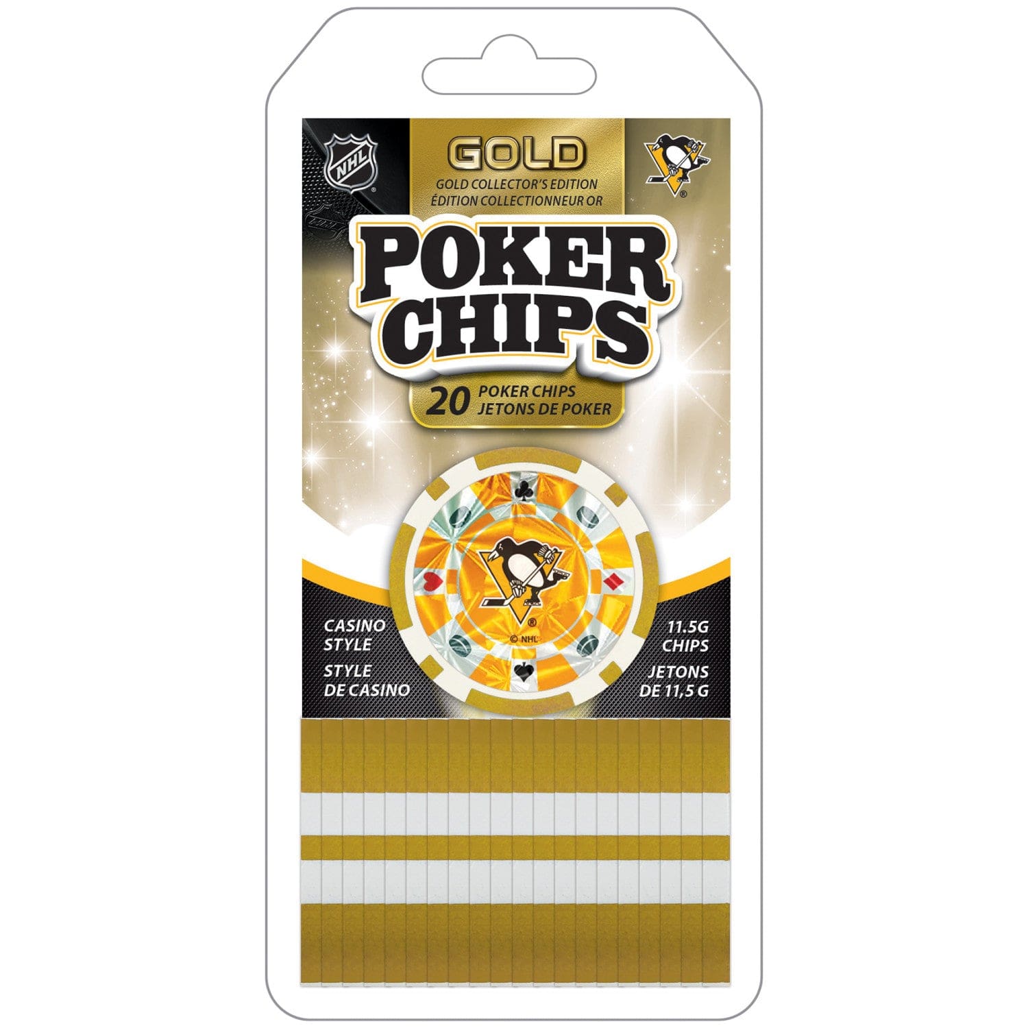 Pittsburgh Penguins 20-Piece Poker Chip Set - Sports Gifts, Sports Memorabilia, Sports Collectibles, Fan Shop