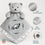 Philadelphia Eagles Security Bear - Gray