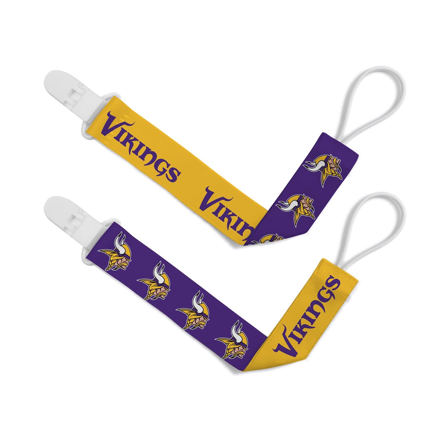 Minnesota Vikings Pacifier Clip Set - 2-Pack