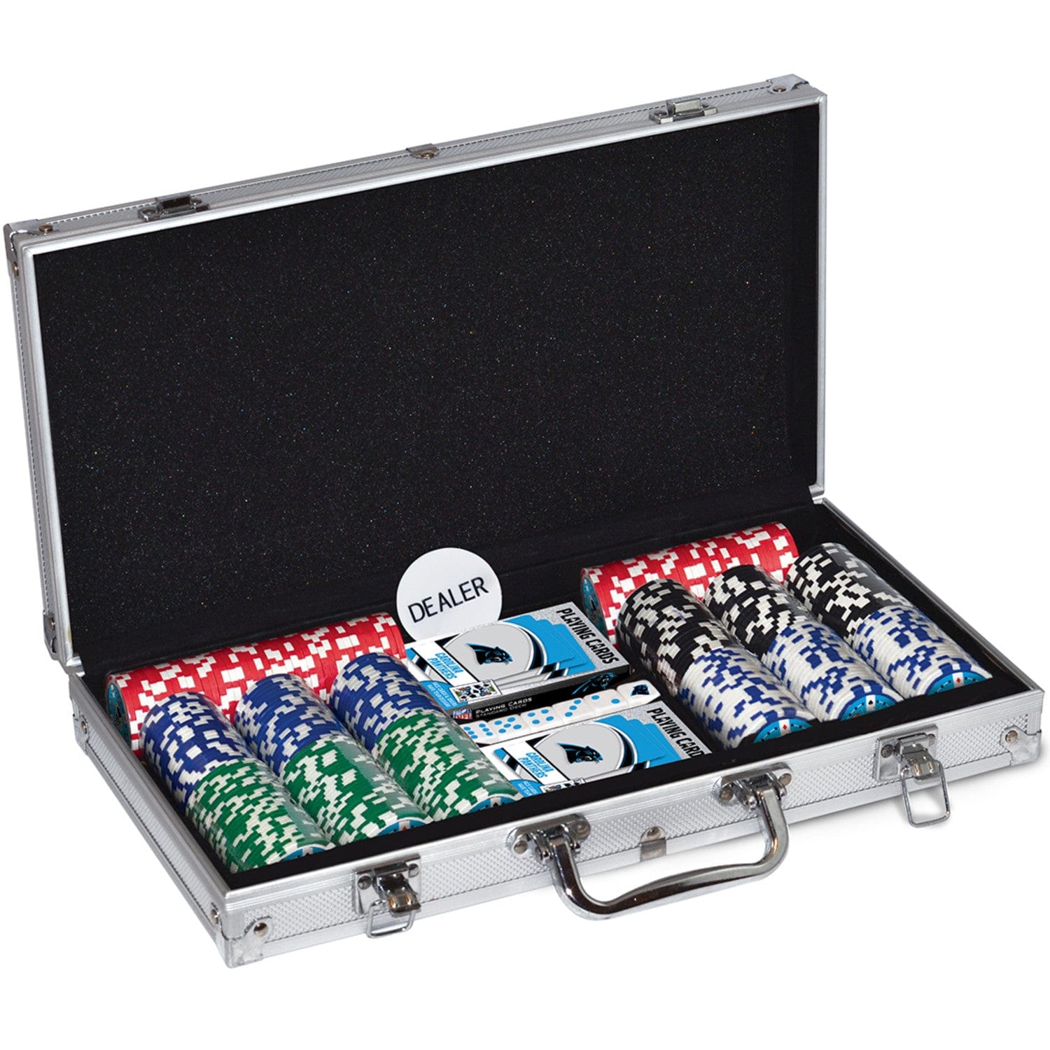 Carolina Panthers 300 Piece Poker Set - Sports Gifts, Sports Memorabilia, Sports Collectibles, Fan Shop