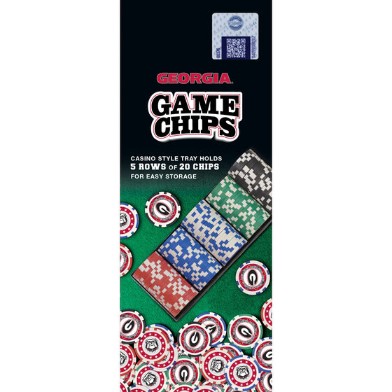 Georgia Bulldogs 100 Piece Poker Chips - 757 Sports Collectibles