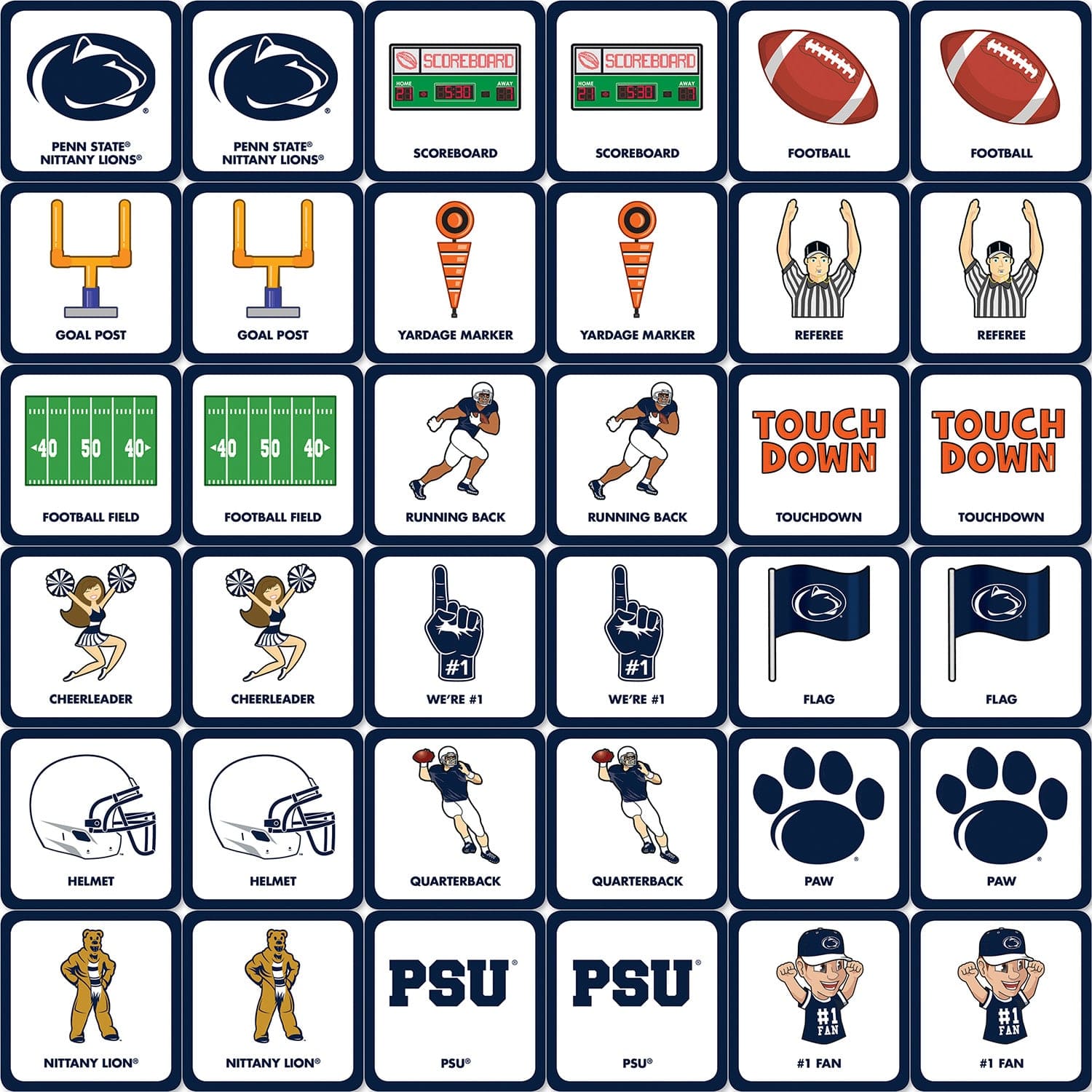 Penn State Nittany Lions Matching Game: Fun for Fans of All Ages! - Sports Gifts, Sports Memorabilia, Sports Collectibles, Fan Shop