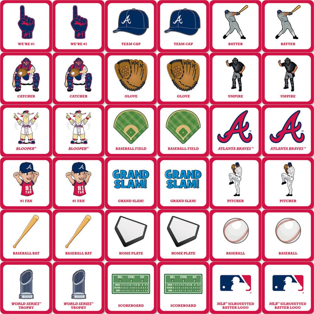 Atlanta Braves Memory Matching Game - Sports Gifts, Sports Memorabilia, Sports Collectibles, Fan Shop