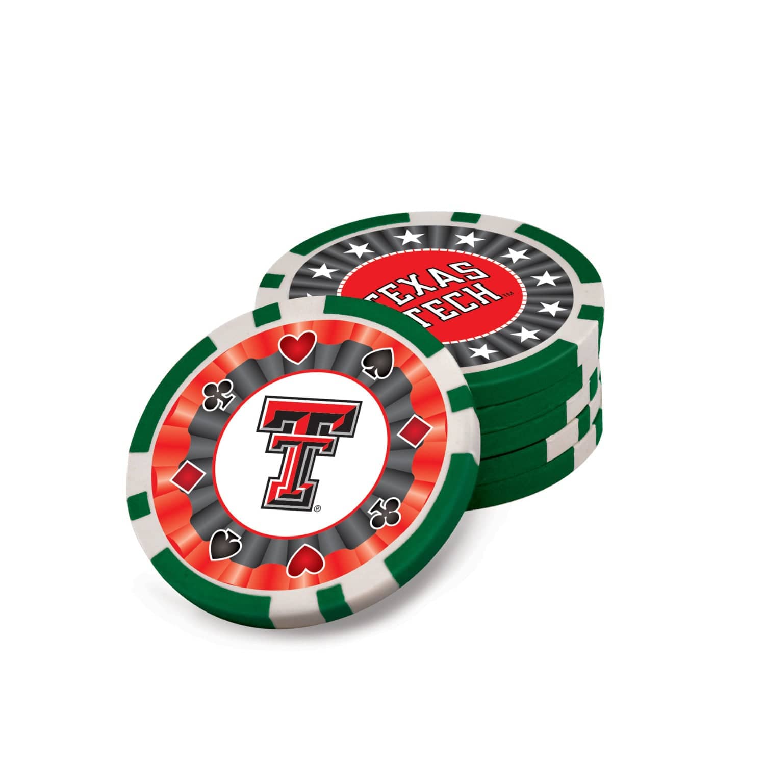 Texas Tech Red Raiders 300 Piece Poker Set - Sports Gifts, Sports Memorabilia, Sports Collectibles, Fan Shop