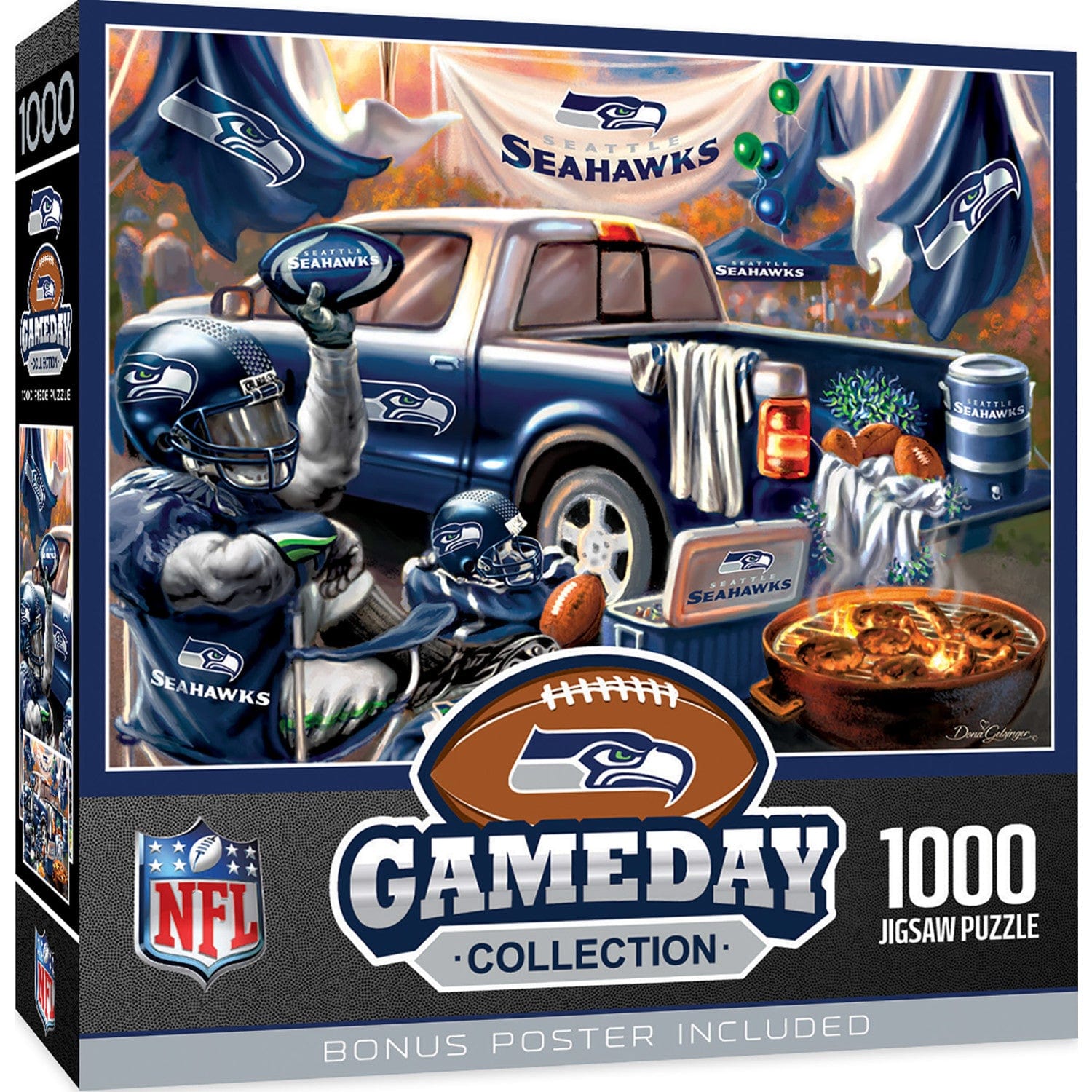 Seattle Seahawks Gameday 1000 Piece Jigsaw Puzzle - Sports Gifts, Sports Memorabilia, Sports Collectibles, Fan Shop