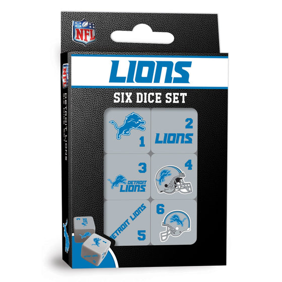 Detroit Lions Dice Set - 19mm - 757 Sports Collectibles