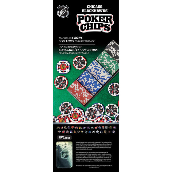 Chicago Blackhawks 100 Piece Poker Chips - 757 Sports Collectibles