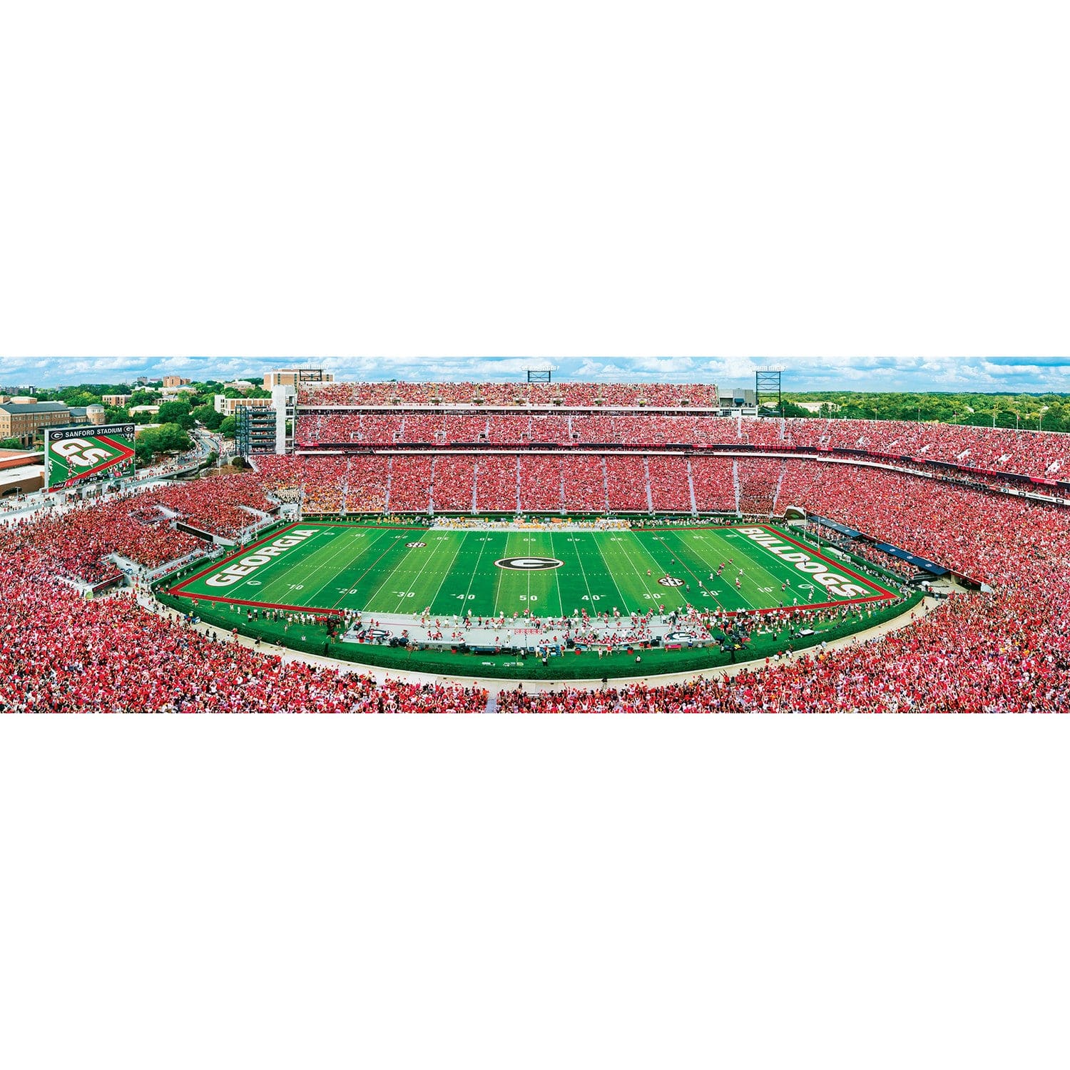 Georgia Bulldogs 1000 Piece Panoramic Jigsaw Puzzle - Sports Gifts, Sports Memorabilia, Sports Collectibles, Fan Shop
