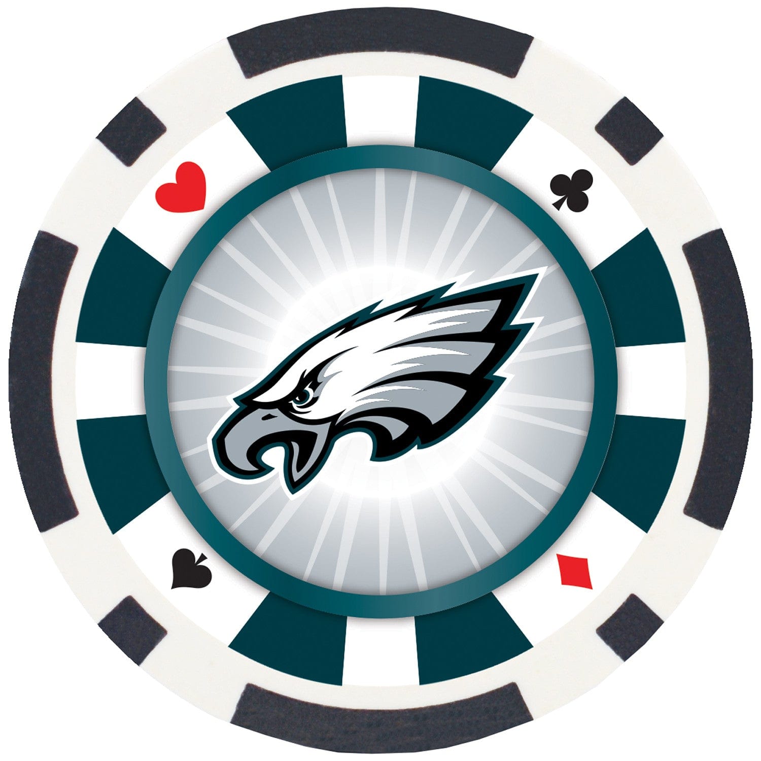 Philadelphia Eagles 100-Piece Poker Chip Set