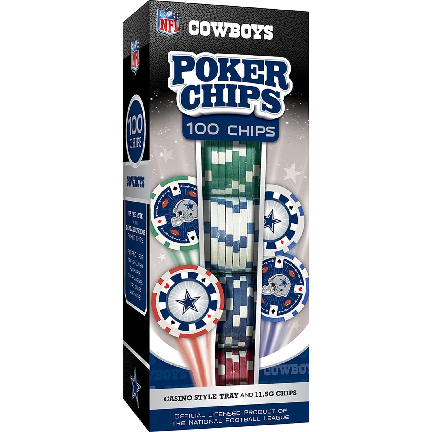 Dallas Cowboys 100-Piece Poker Chip Set