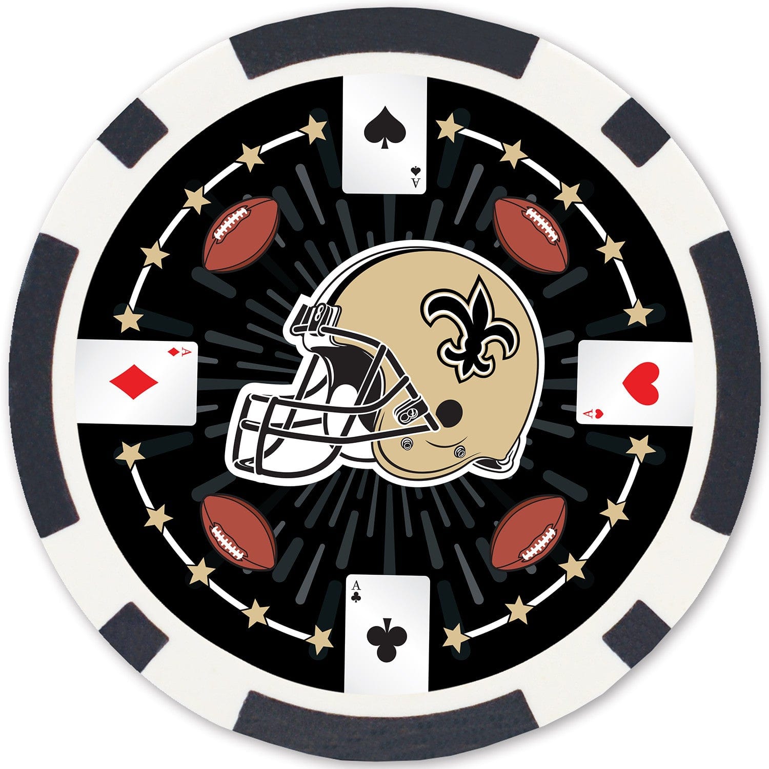 New Orleans Saints 100 Piece Poker Chip Set