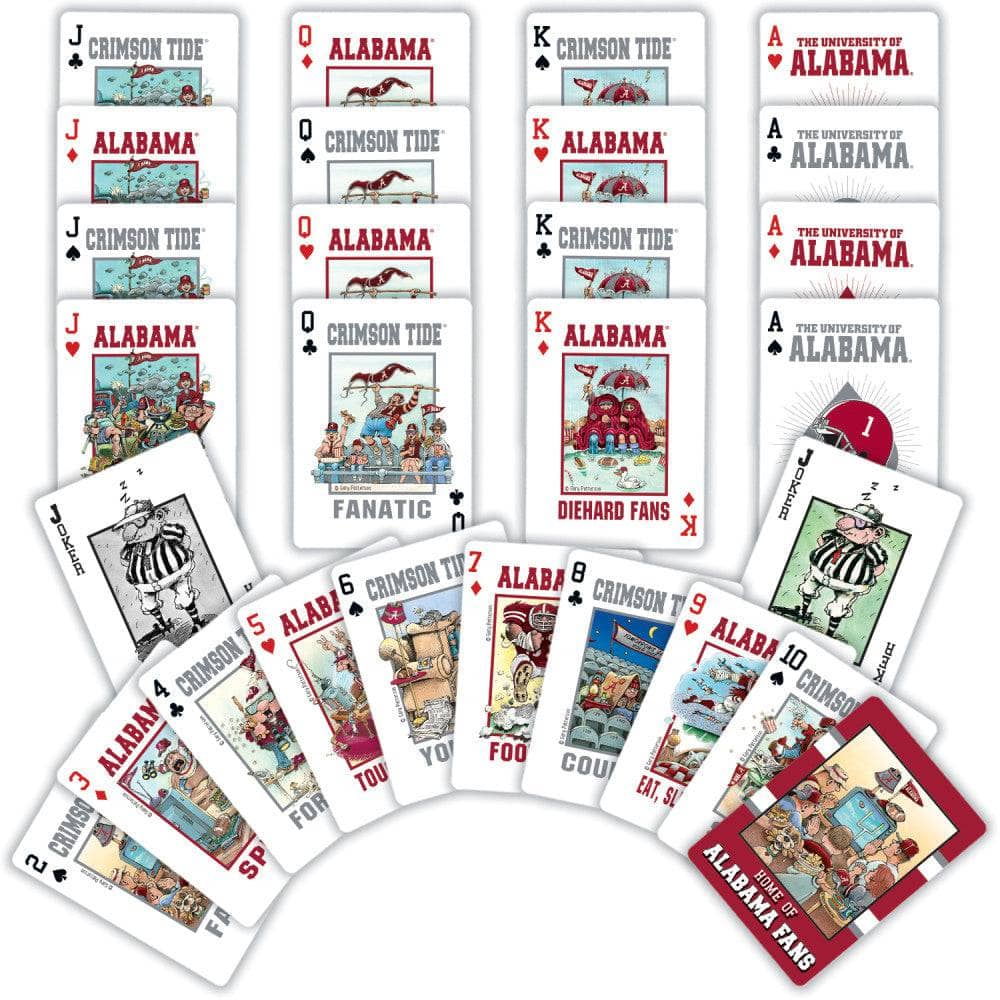 Alabama Crimson Tide Fan Deck Playing Cards - 54 Card Collector's Set - Sports Gifts, Sports Memorabilia, Sports Collectibles, Fan Shop