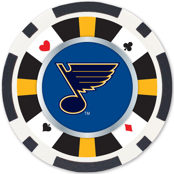 St. Louis Blues 100 Piece Poker Chips - 757 Sports Collectibles