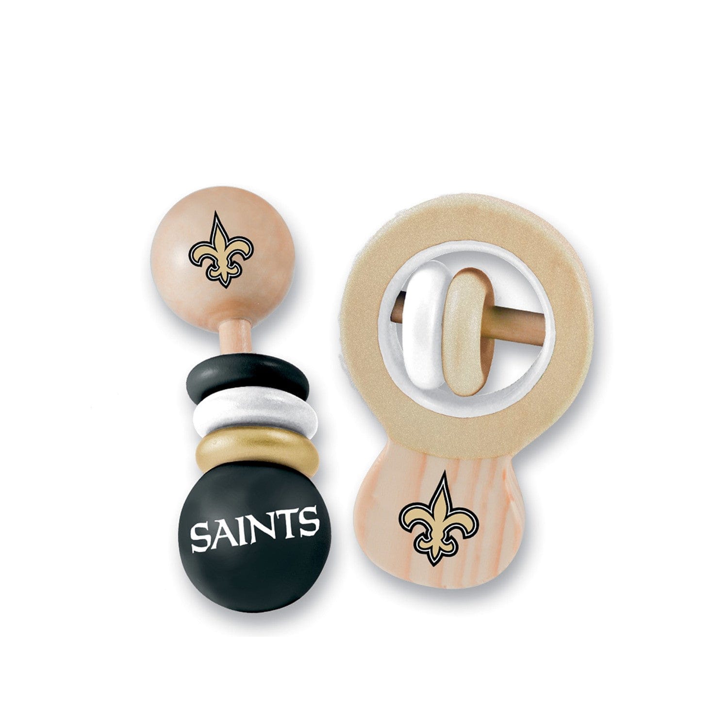 New Orleans Saints Baby Rattles 2-Pack - Sports Gifts, Sports Memorabilia, Sports Collectibles, Fan Shop