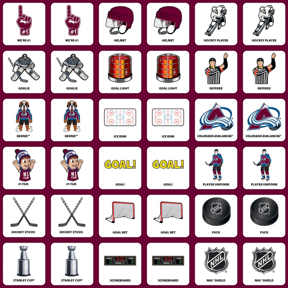 Colorado Avalanche Memory Matching Game - Sports Gifts, Sports Memorabilia, Sports Collectibles, Fan Shop
