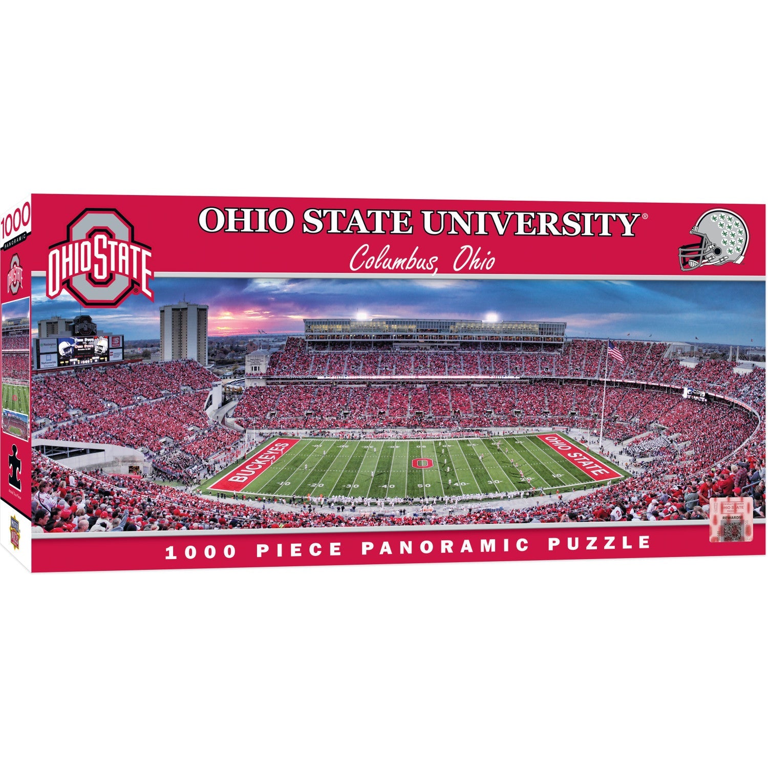 Ohio State Buckeyes - 1000 Piece Panoramic Jigsaw Puzzle - Center View - 757 Sports Collectibles