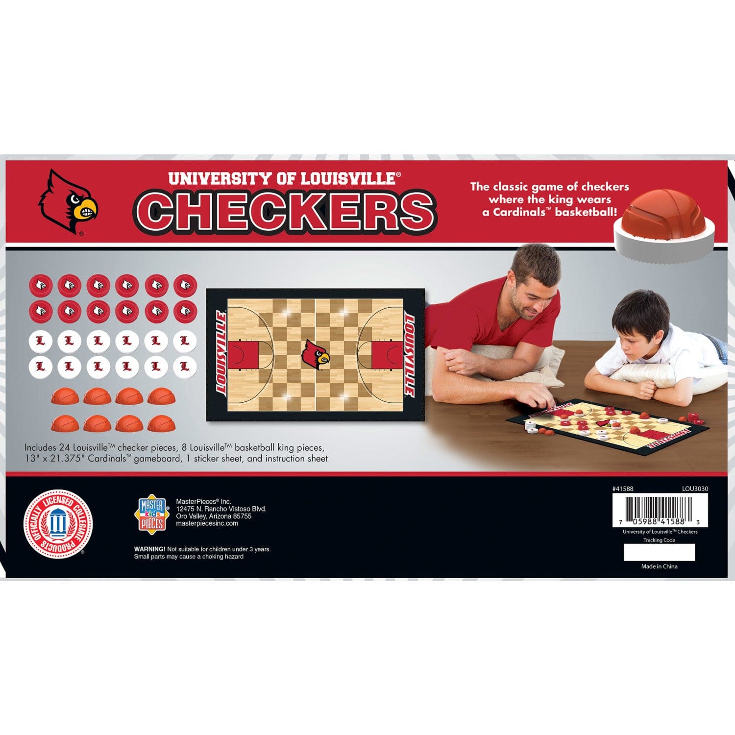 Louisville Cardinals Checkers Game - Sports Gifts, Sports Memorabilia, Sports Collectibles, Fan Shop
