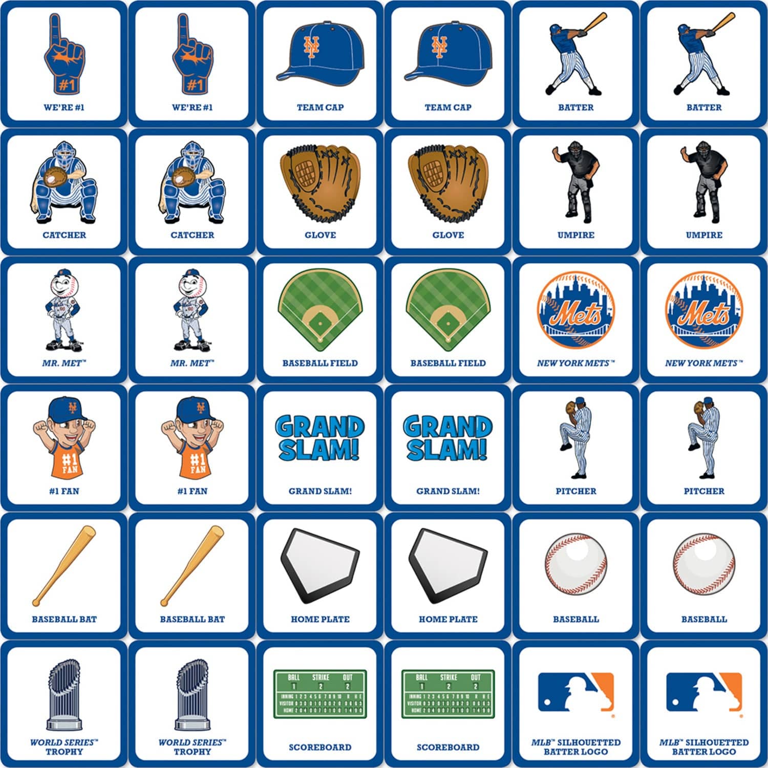 New York Mets Memory Matching Game - Sports Gifts, Sports Memorabilia, Sports Collectibles, Fan Shop