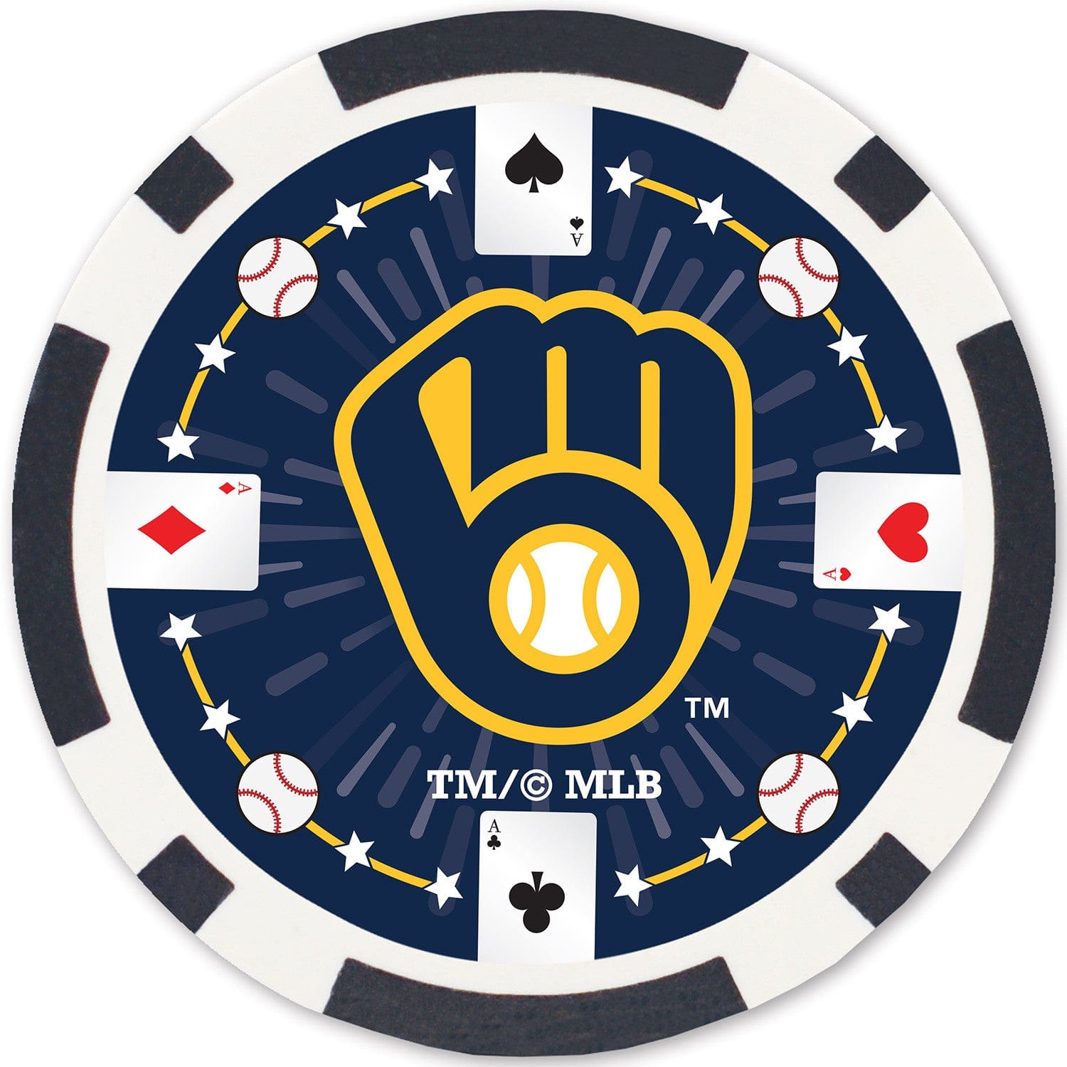 Milwaukee Brewers 100-Piece Poker Chip Set - Sports Gifts, Sports Memorabilia, Sports Collectibles, Fan Shop