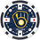 Milwaukee Brewers 100-Piece Poker Chip Set - Sports Gifts, Sports Memorabilia, Sports Collectibles, Fan Shop