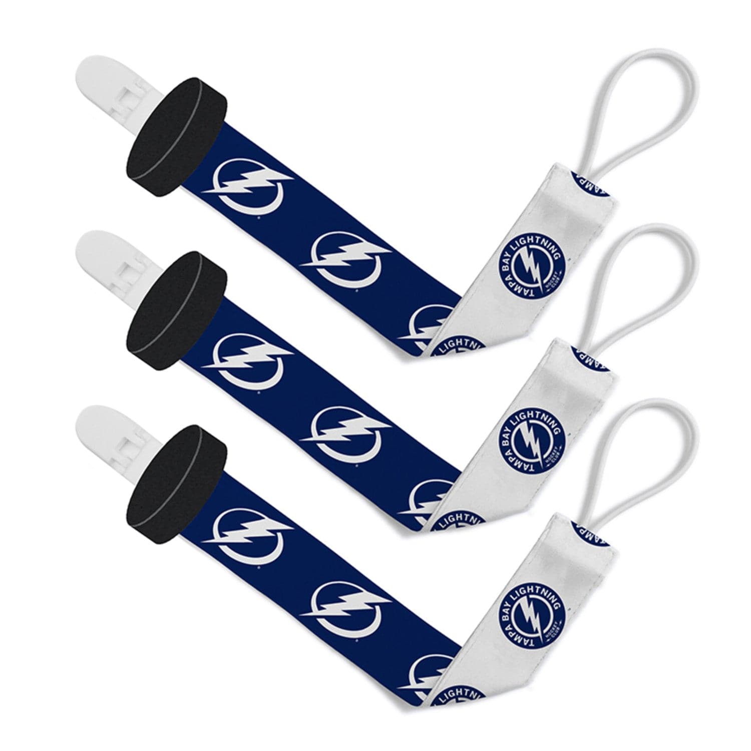 Tampa Bay Lightning Pacifier Clip Set - 3-Pack - Sports Gifts, Sports Memorabilia, Sports Collectibles, Fan Shop
