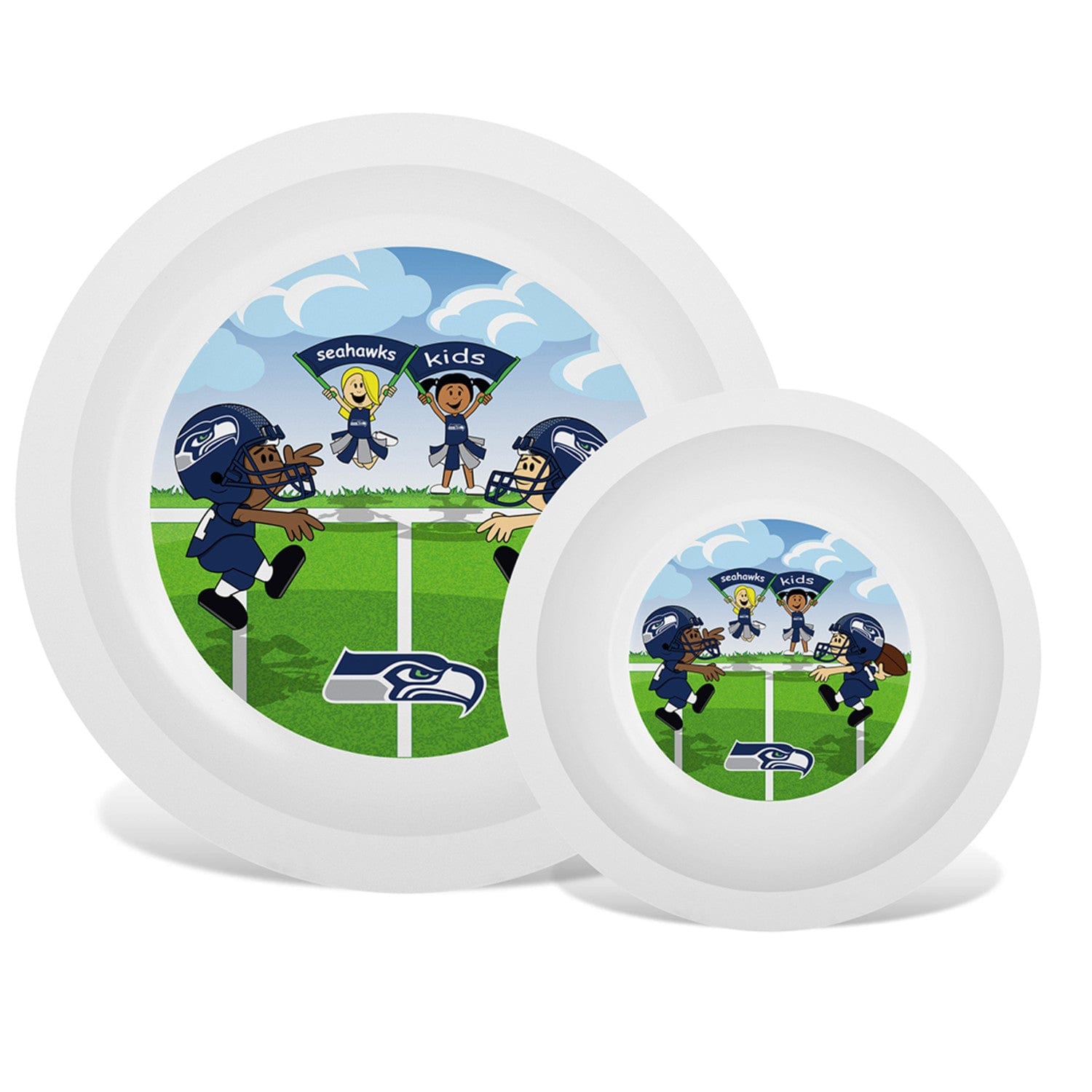 Seattle Seahawks Baby Plate & Bowl Set - Sports Gifts, Sports Memorabilia, Sports Collectibles, Fan Shop