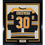 Framed Autographed/Signed Gerry Cheevers 35x39 Boston Black Hockey Jersey JSA COA