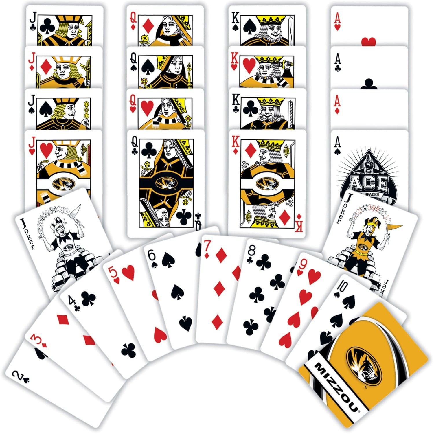 Missouri Tigers 54-Card Deck Playing Cards - Sports Gifts, Sports Memorabilia, Sports Collectibles, Fan Shop