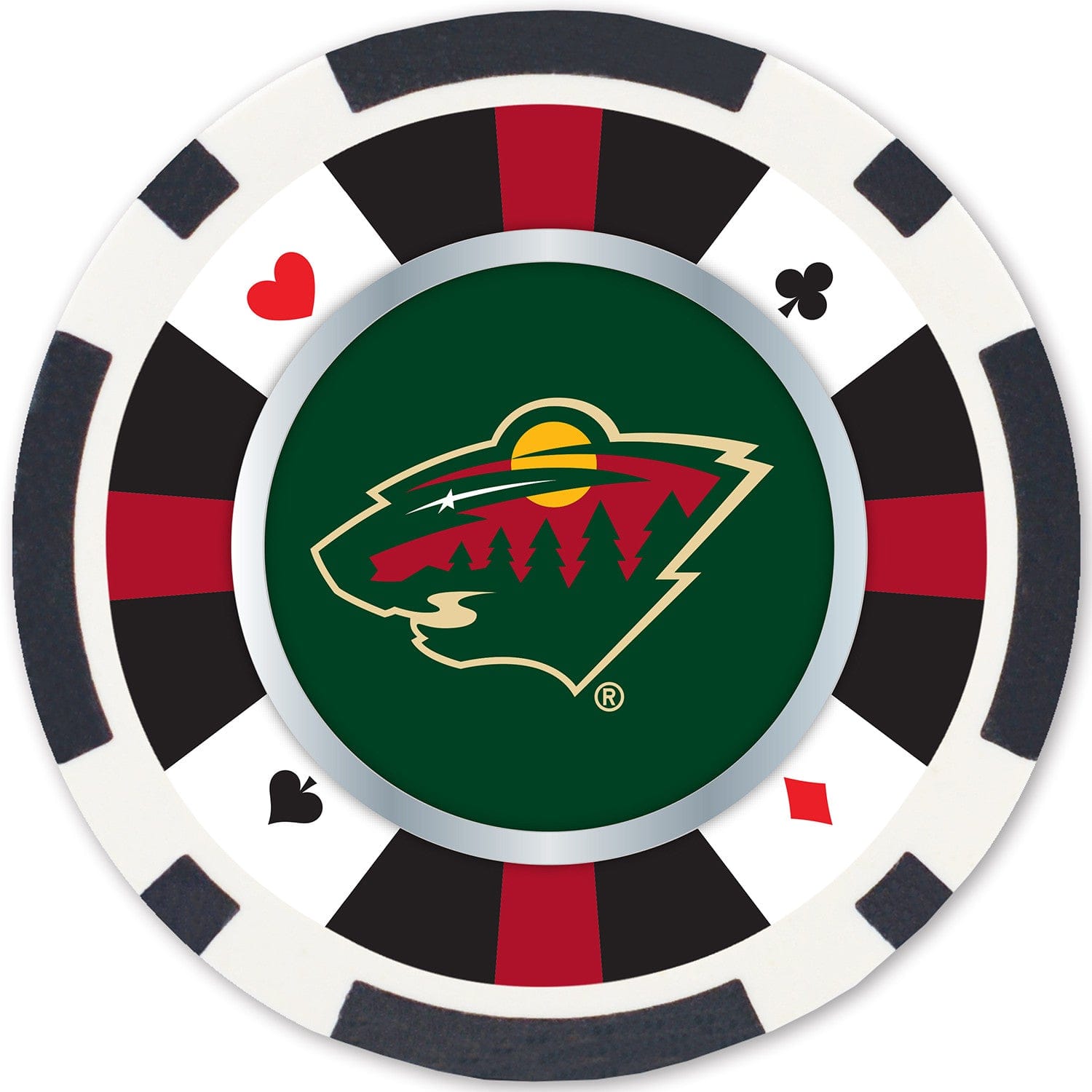 Minnesota Wild 100-Piece Poker Chip Set - Sports Gifts, Sports Memorabilia, Sports Collectibles, Fan Shop