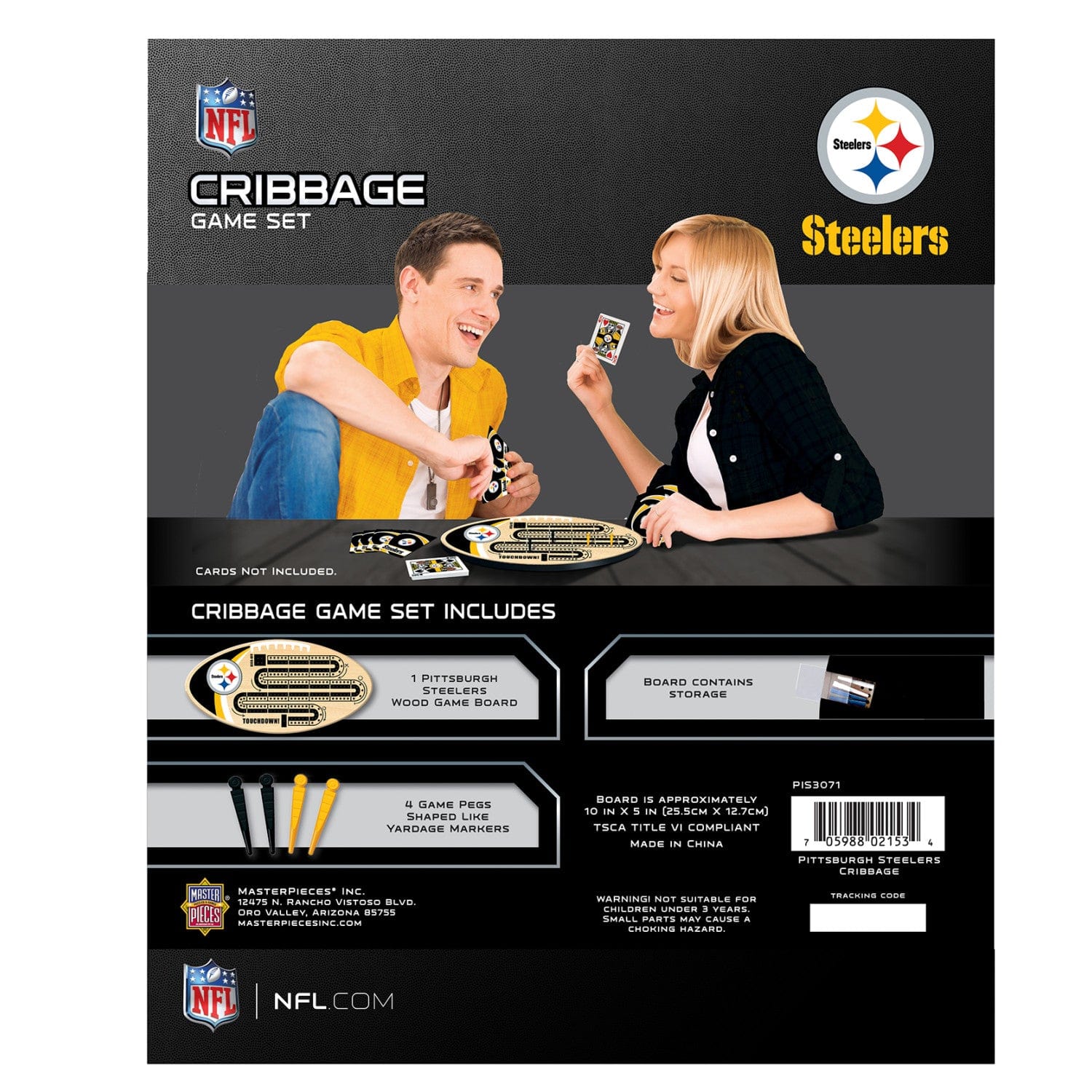 Pittsburgh Steelers Cribbage Board Game