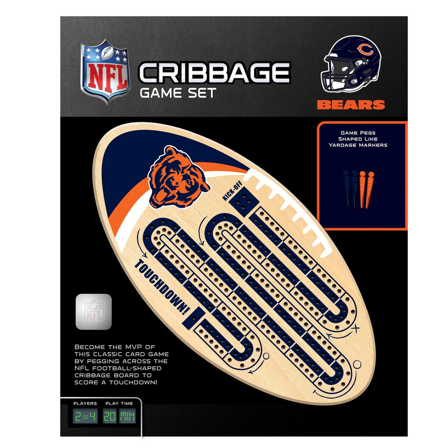 Chicago Bears Cribbage Board Game