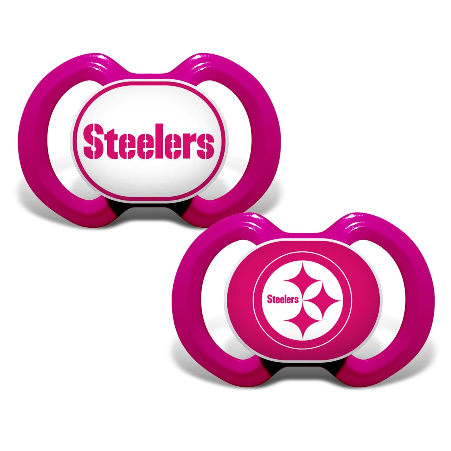 Pittsburgh Steelers Pink Pacifier 2-Pack - Sports Gifts, Sports Memorabilia, Sports Collectibles, Fan Shop