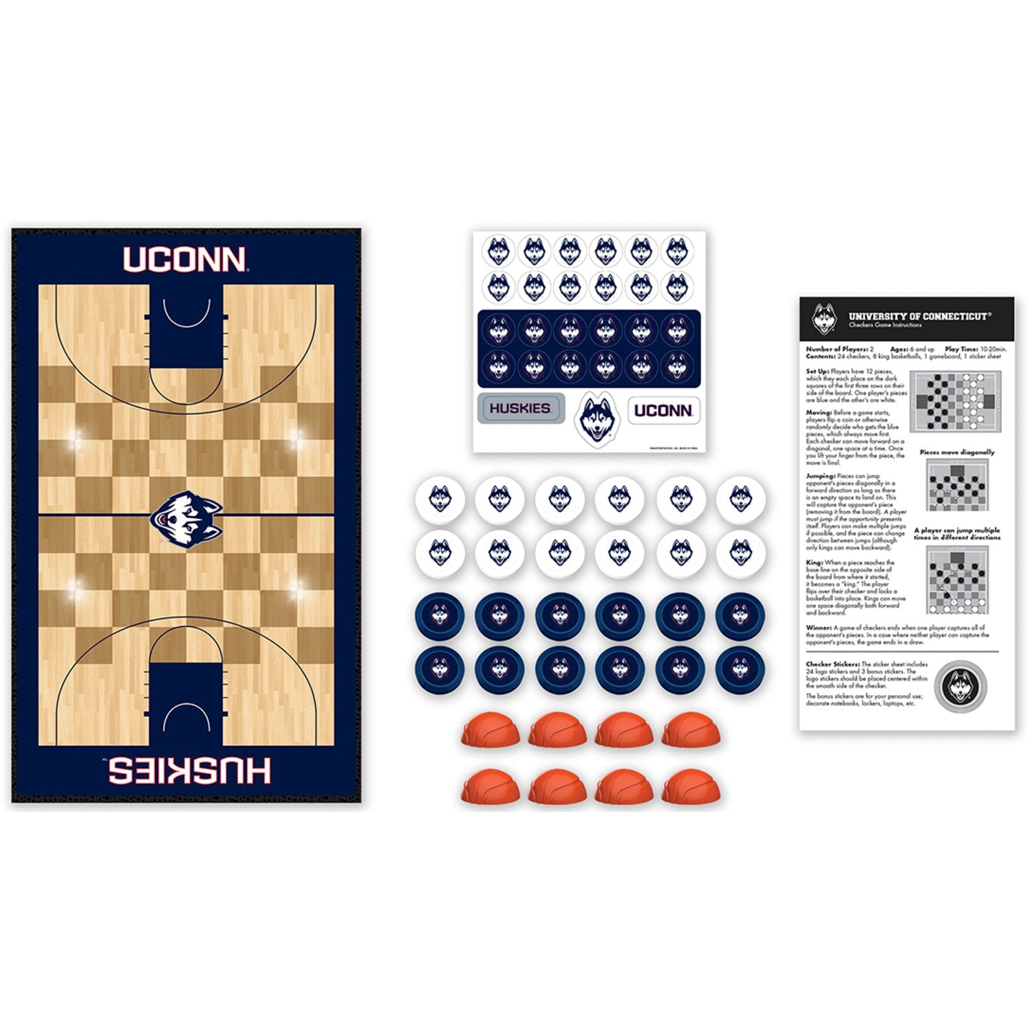 UCONN Huskies Checkers - 757 Sports Collectibles