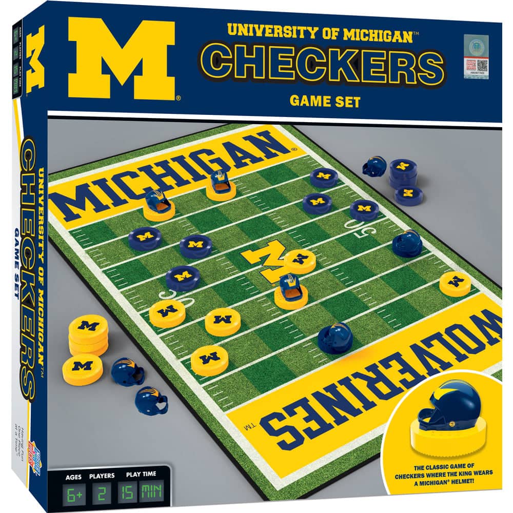 Michigan Wolverines Checkers Game