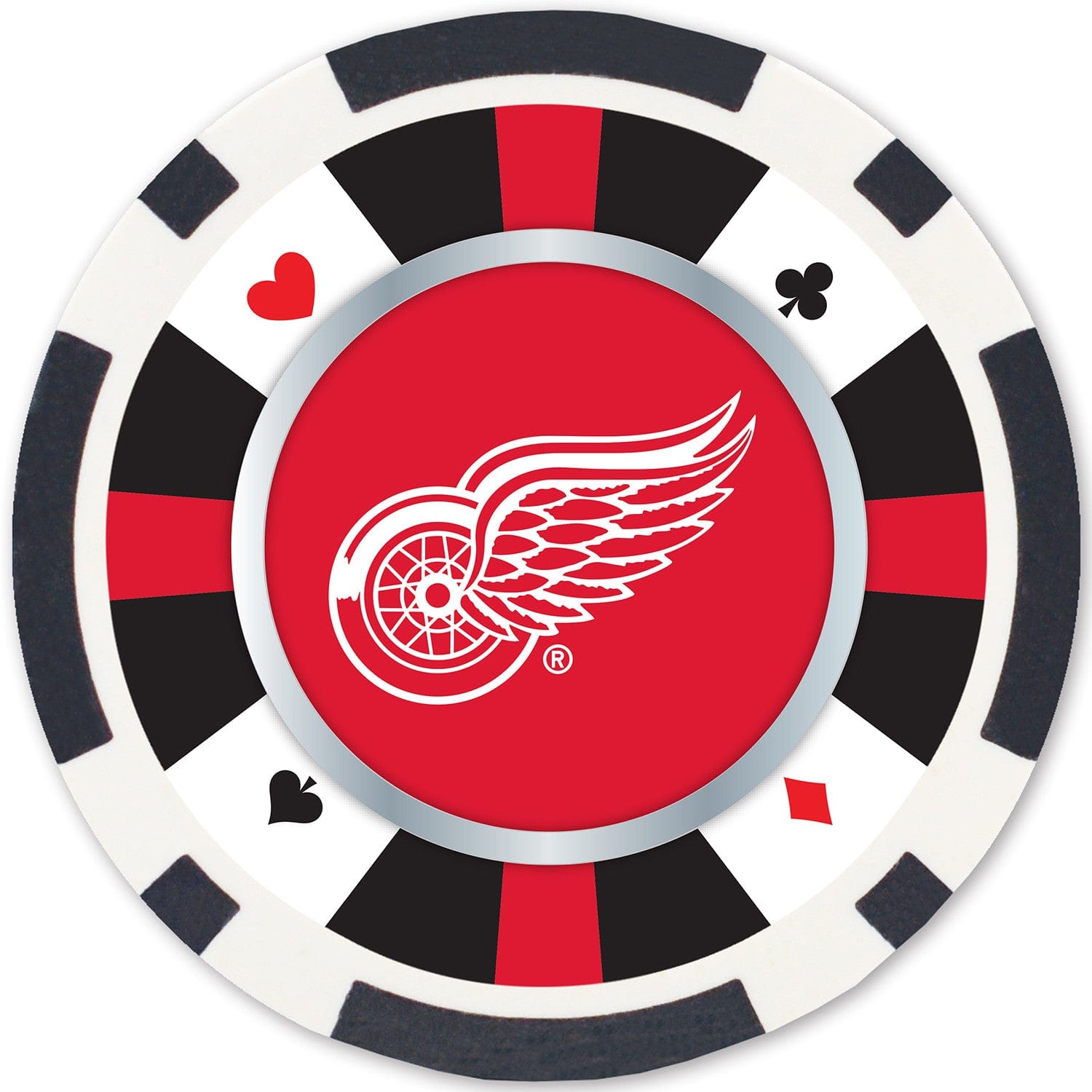 Detroit Red Wings 100 Piece Poker Chip Set - Sports Gifts, Sports Memorabilia, Sports Collectibles, Fan Shop