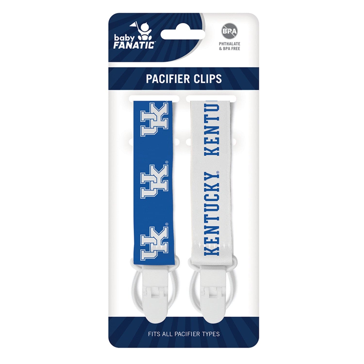 Kentucky Wildcats Pacifier Clip Set - 2-Pack - Sports Gifts, Sports Memorabilia, Sports Collectibles, Fan Shop