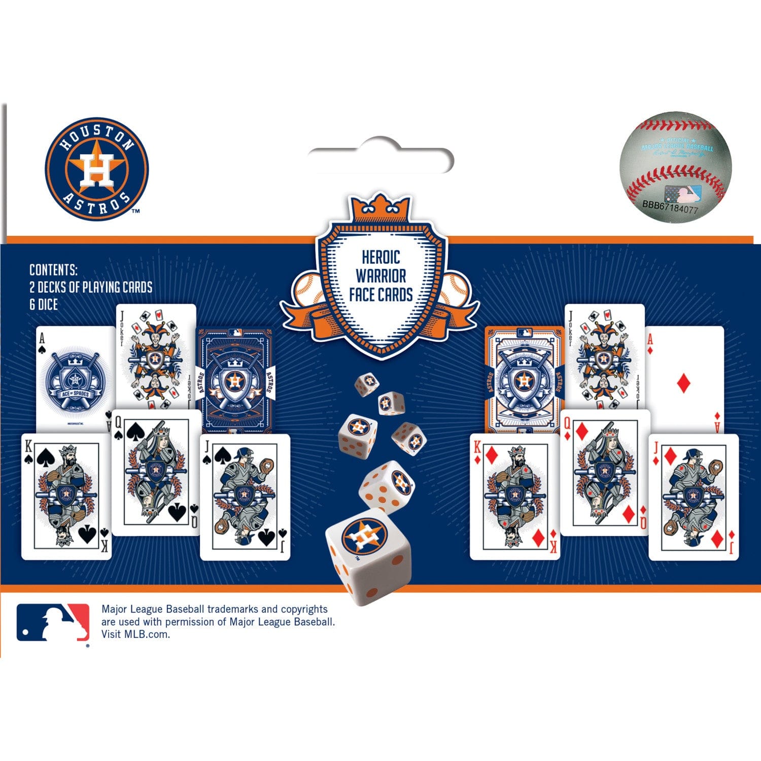 Houston Astros - 2-Pack Playing Cards & Dice Set