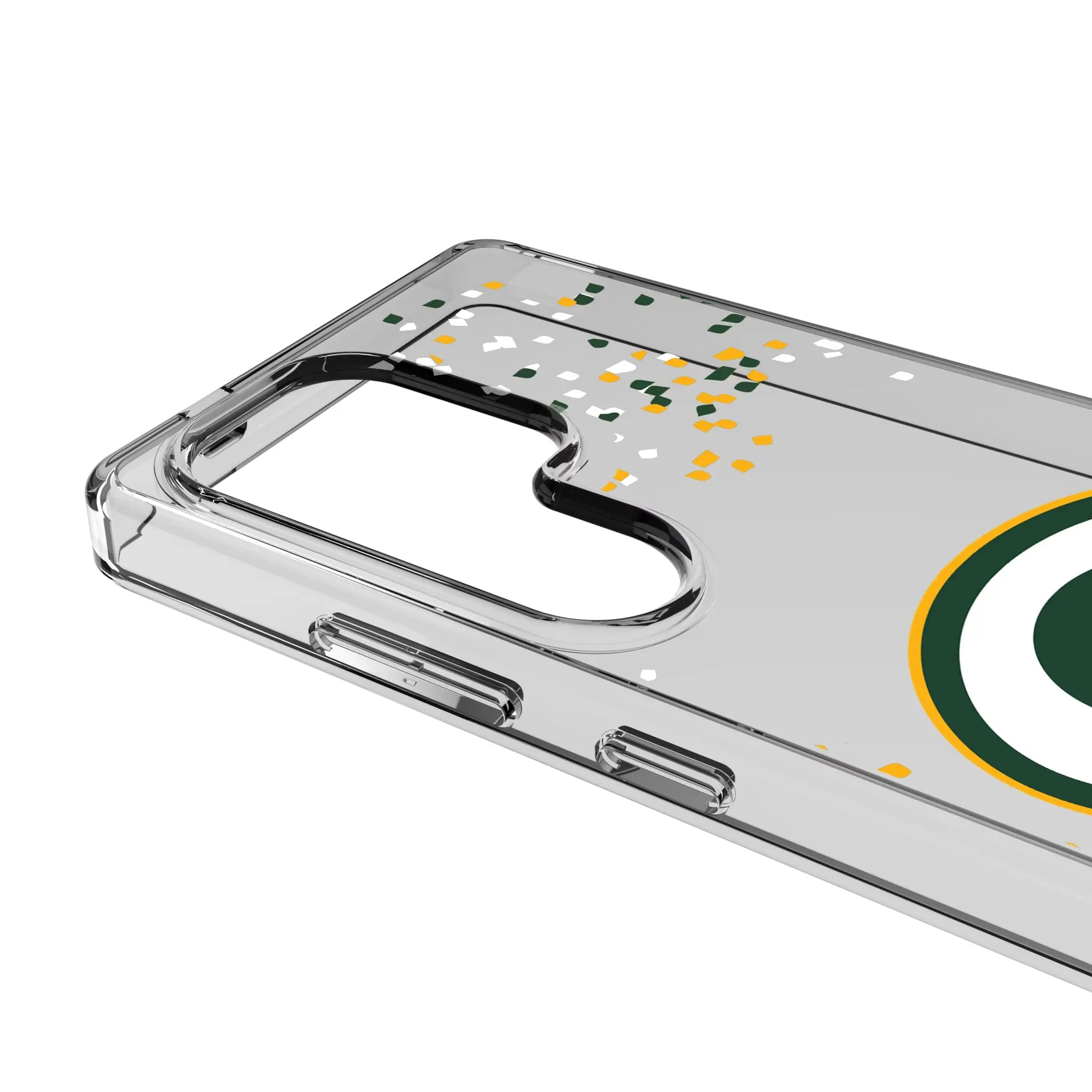Green Bay Packers Confetti Clear Phone Case for Samsung Galaxy