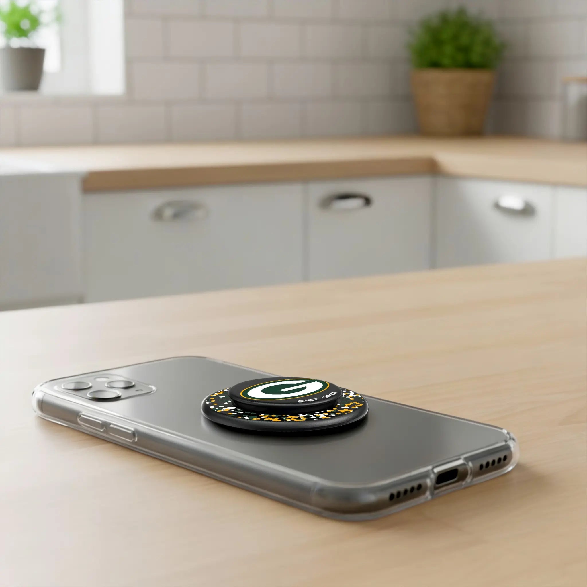 Green Bay Packers Confetti PopSockets Magnetic Phone Grip and Stand