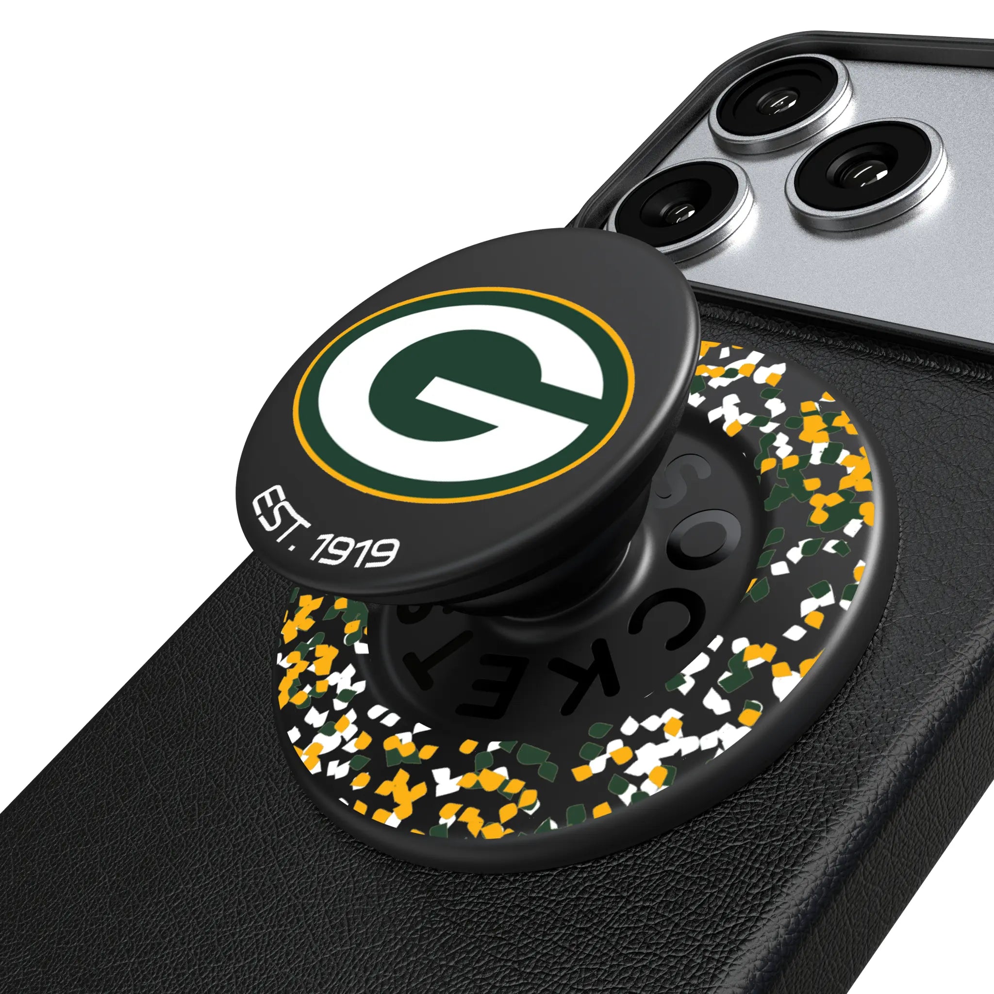 Green Bay Packers Confetti PopSockets Magnetic Phone Grip and Stand