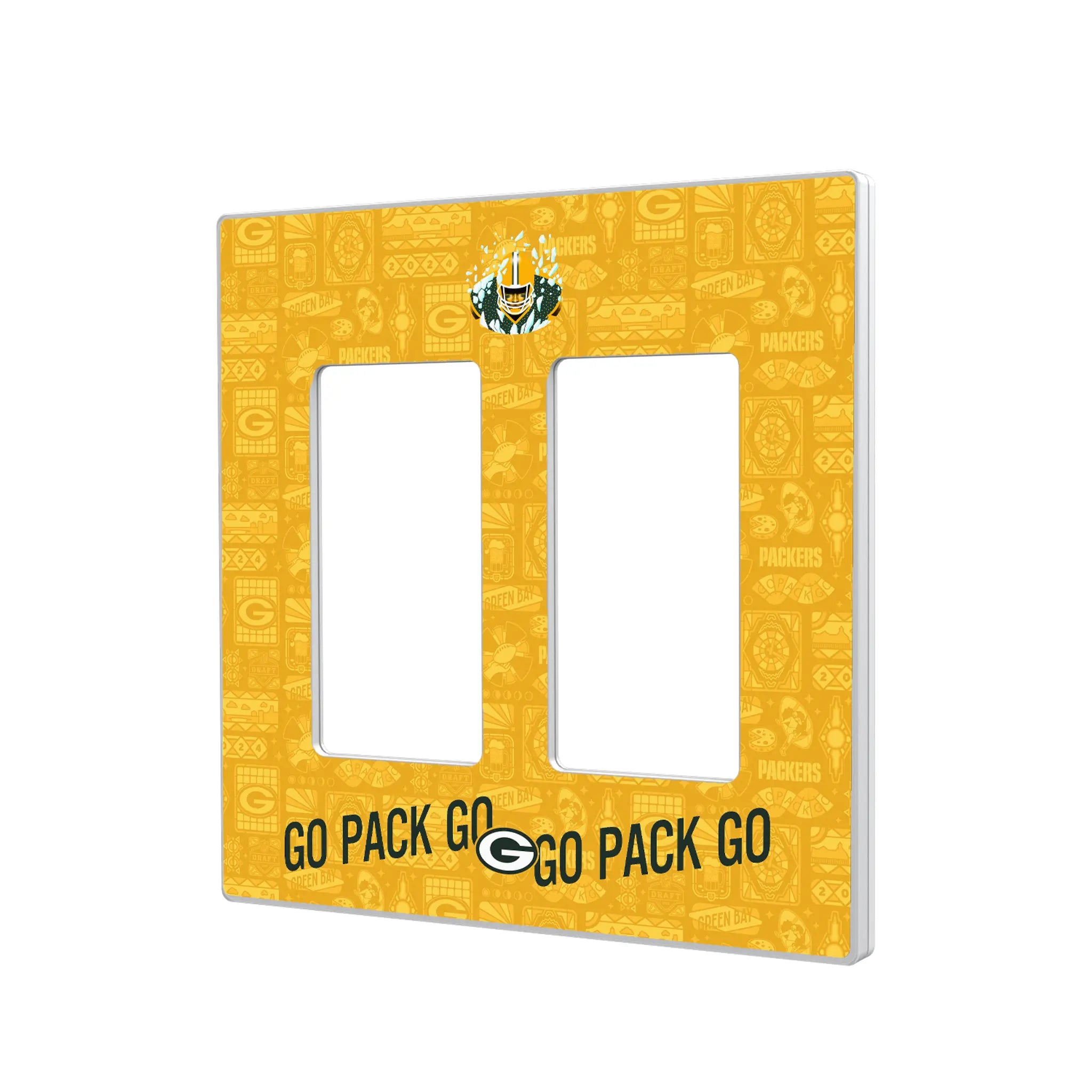 Green Bay Packers 2024 Illustrated Limited Edition Hidden-Screw Light Switch Plate