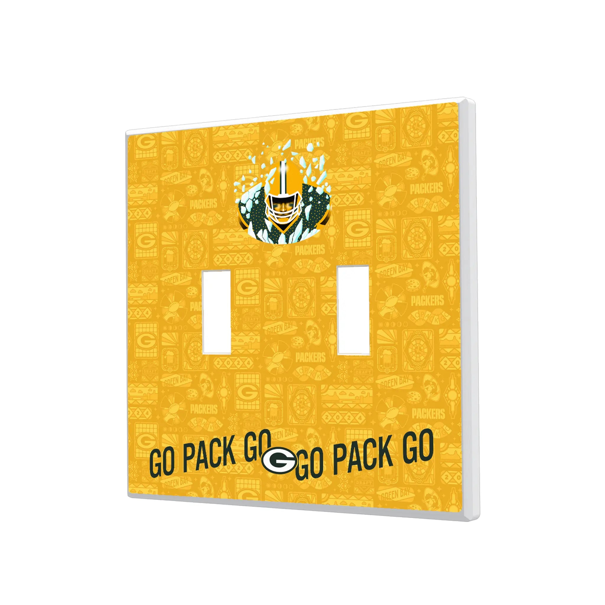 Green Bay Packers 2024 Illustrated Limited Edition Hidden-Screw Light Switch Plate