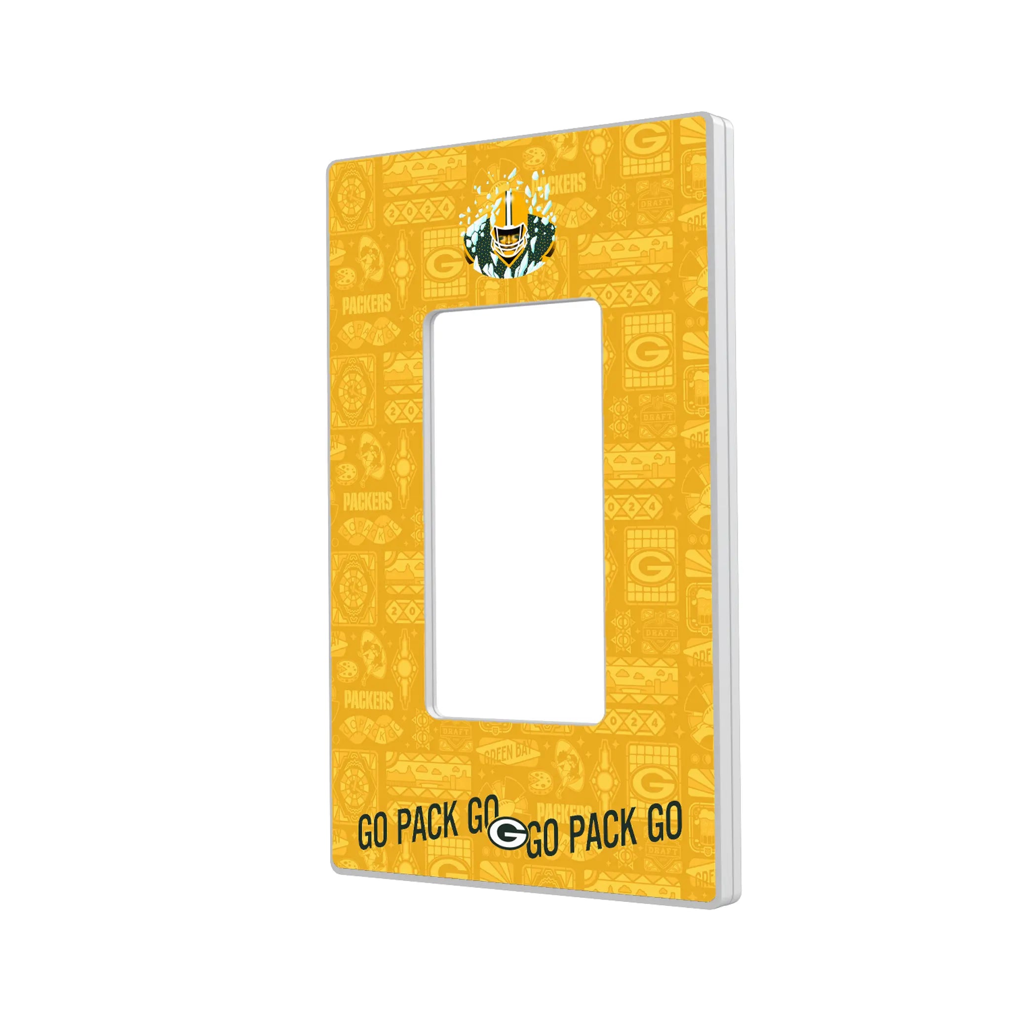 Green Bay Packers 2024 Illustrated Limited Edition Hidden-Screw Light Switch Plate
