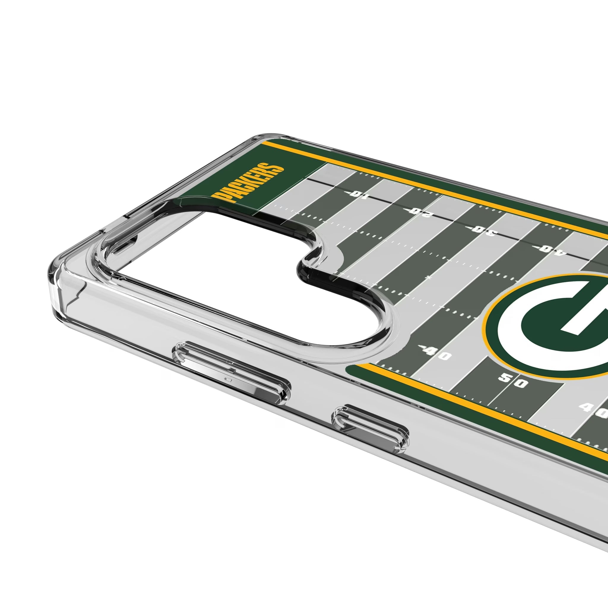 Green Bay Packers Field Clear Phone Case for Samsung Galaxy - Sports Gifts, Sports Memorabilia, Sports Collectibles, Fan Shop