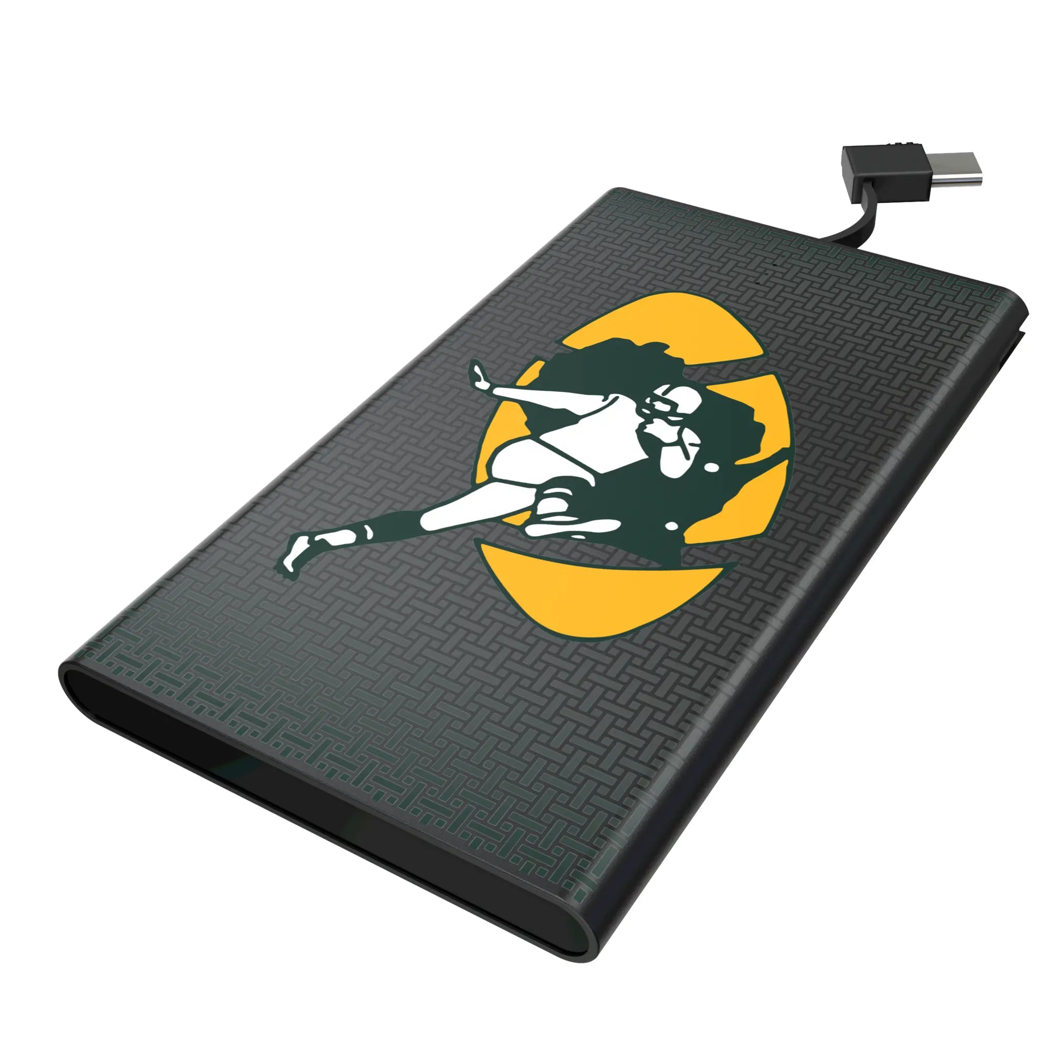 Green Bay Packers Historic Collection Linen 5000mAh Flat Powerbank