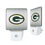 Green Bay Packers Linen Night Light 2-Pack