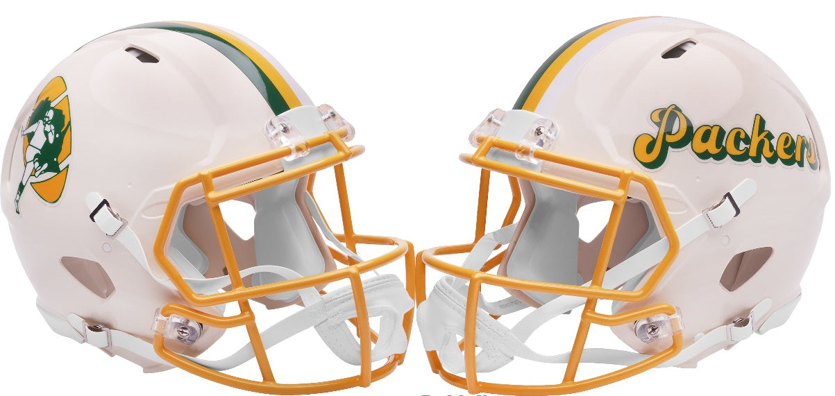 Green Bay Packers Speed Football Helmet Retro Collection