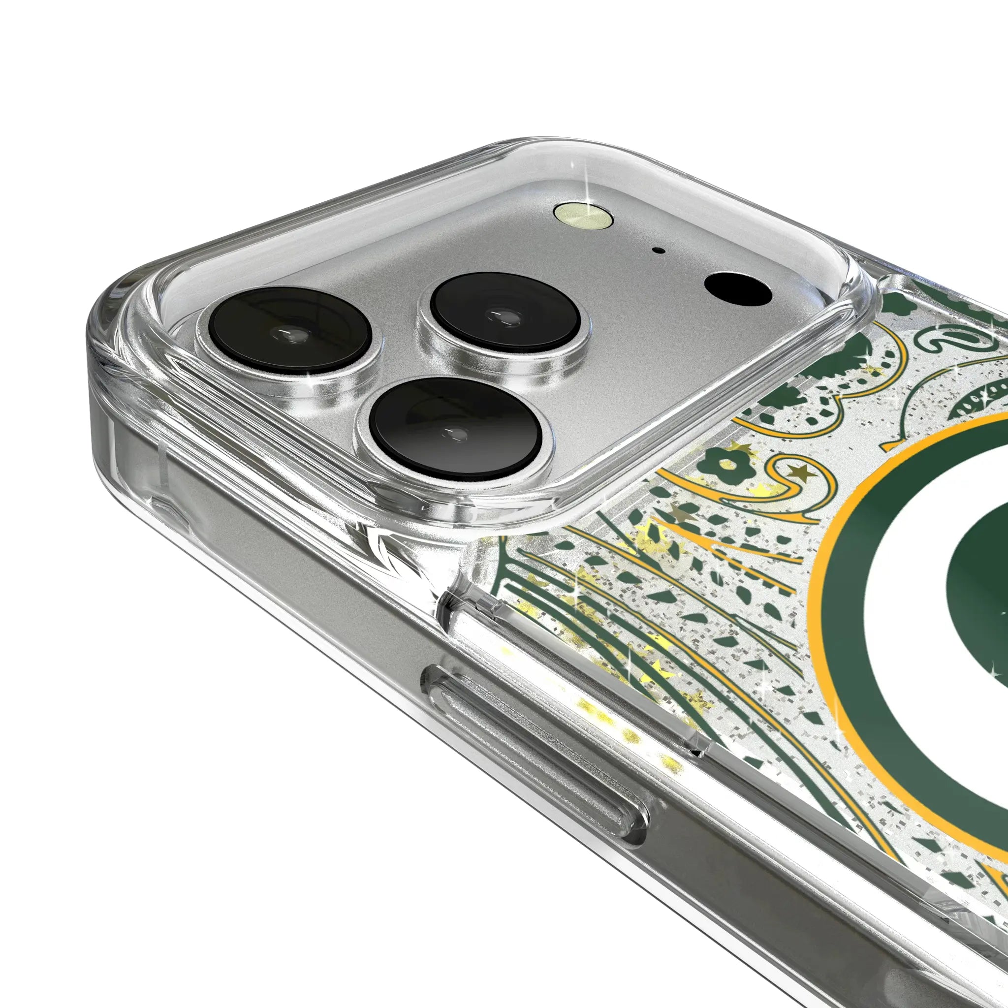 Green Bay Packers Paisley Glitter Phone Case