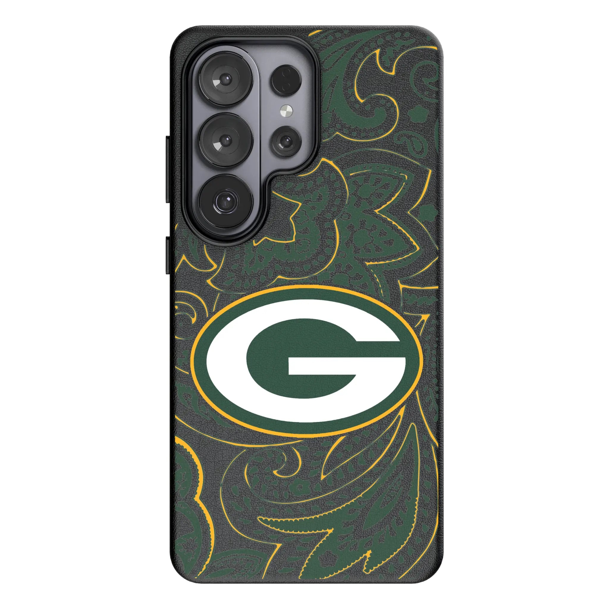Green Bay Packers Paisley MagSafe Compatible Phone Case for Samsung Galaxy